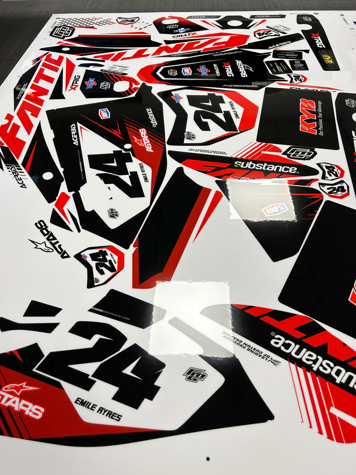 Fantic Cyber ​​Black Factory Graphics Kit