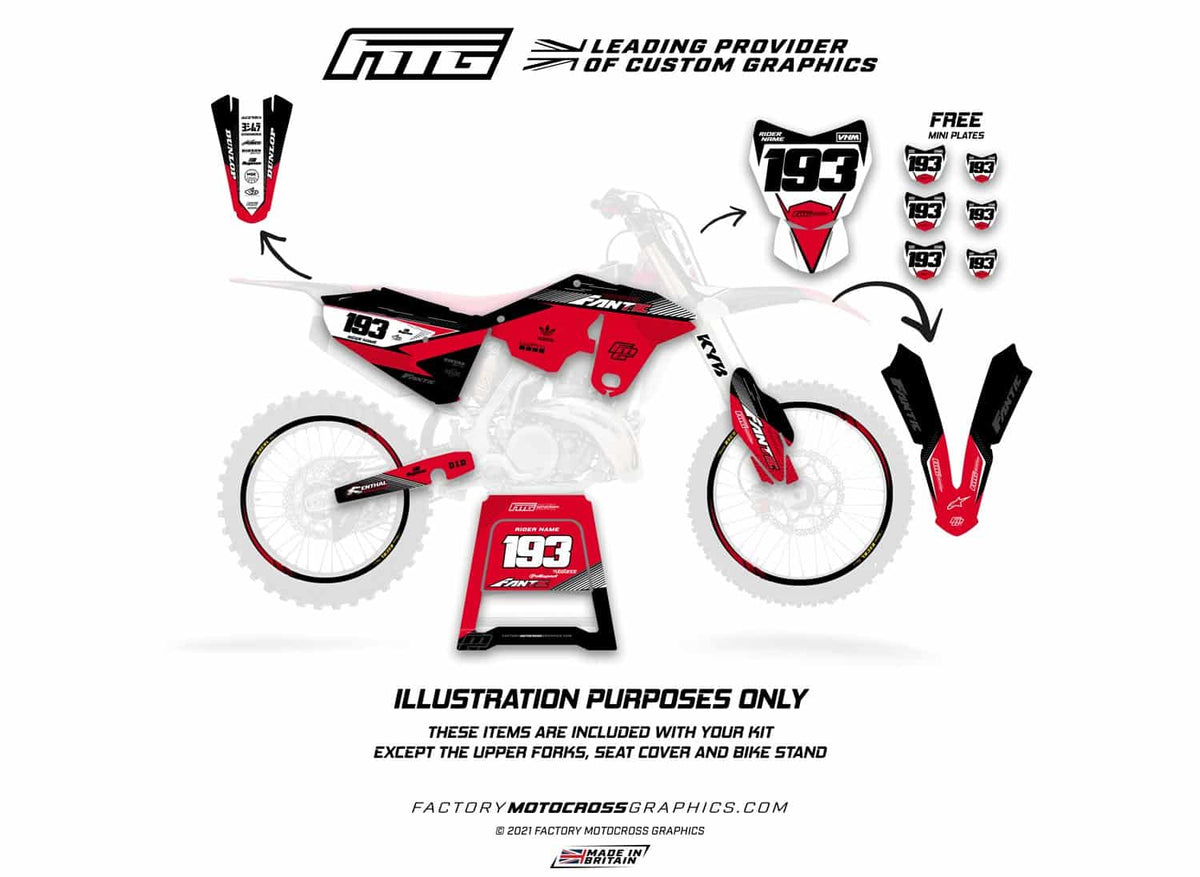 Kit graphique Fantic Ambition Red Factory