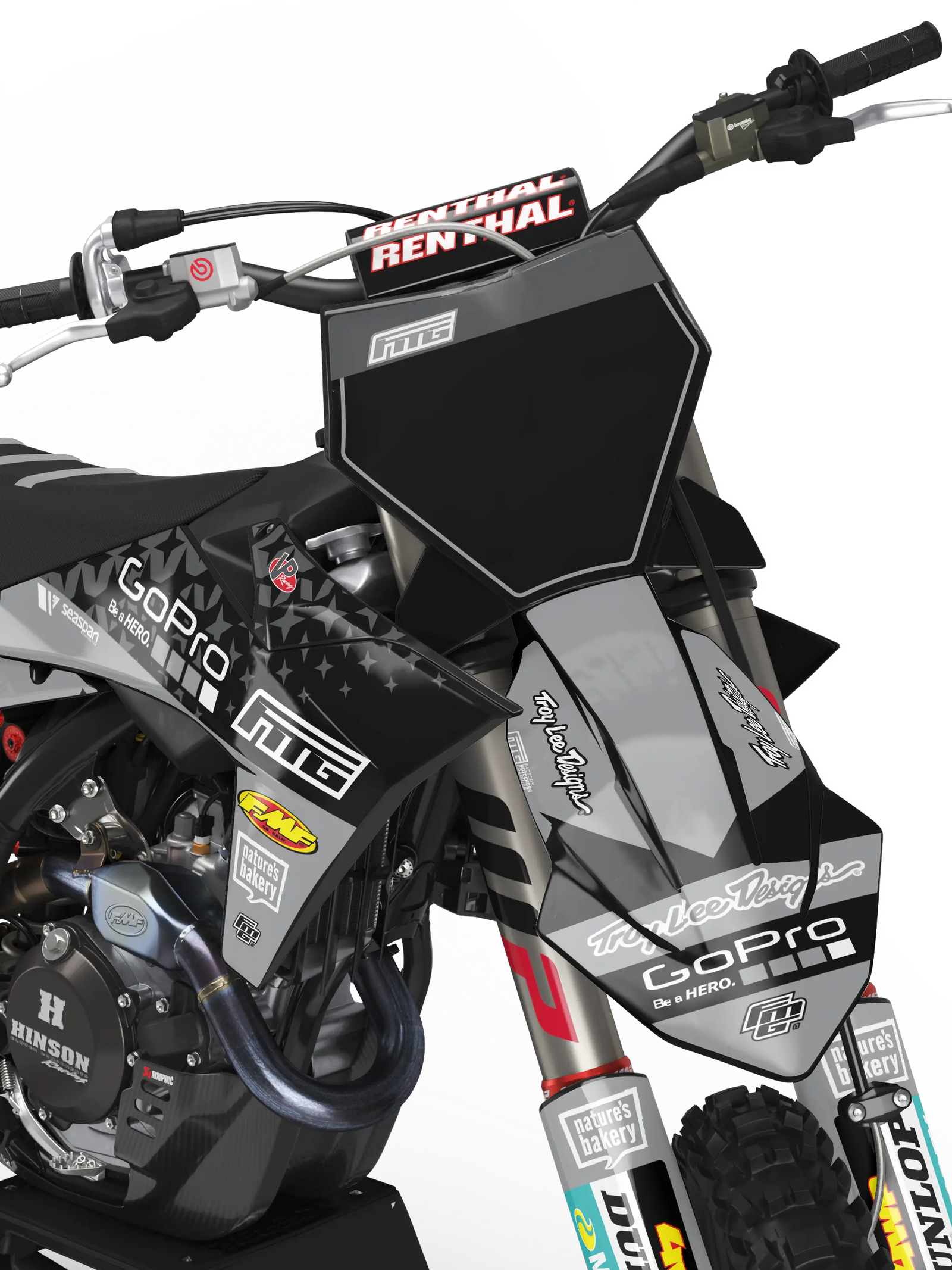 Fits KTM GoPro  Grey Factory Graphics Kit