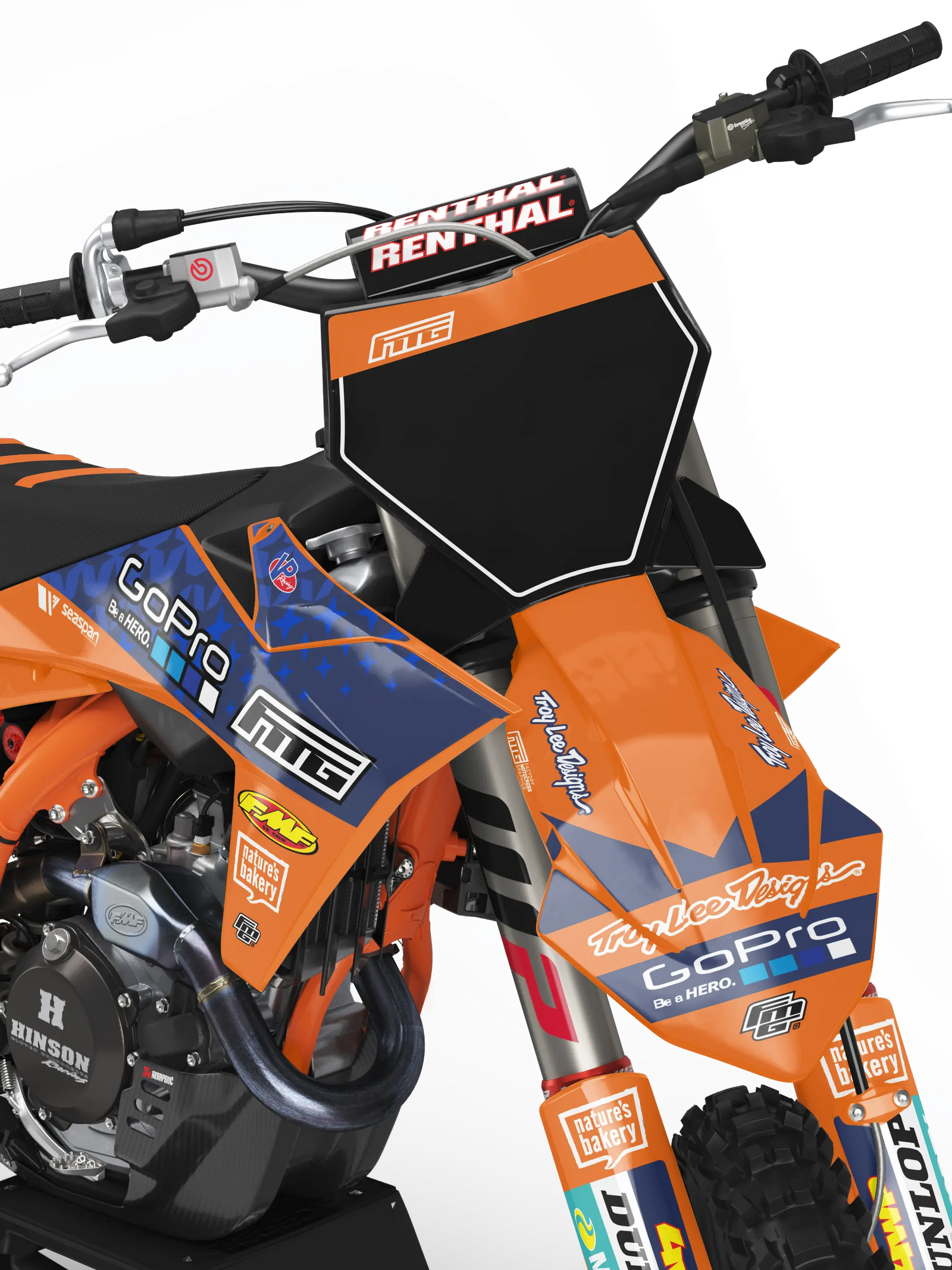 Past op de KTM GoPro Orange Factory Graphics Kit