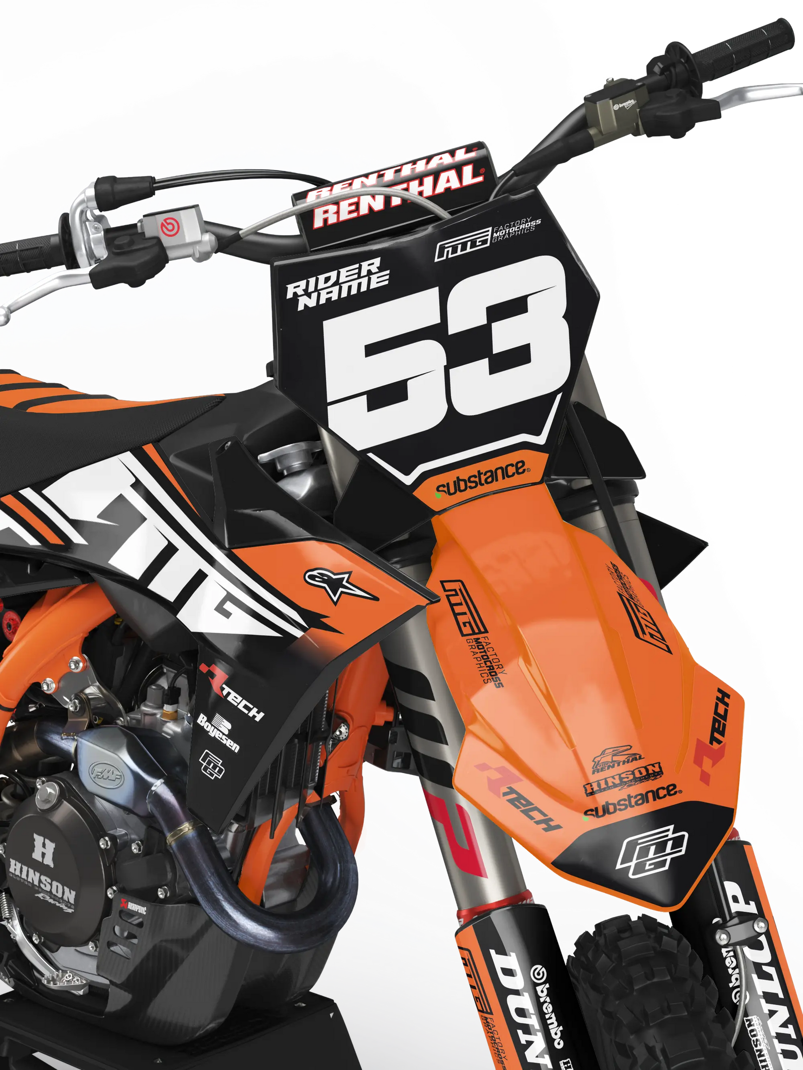 Fits KTM  Hybrid Factory Graphics Kit
