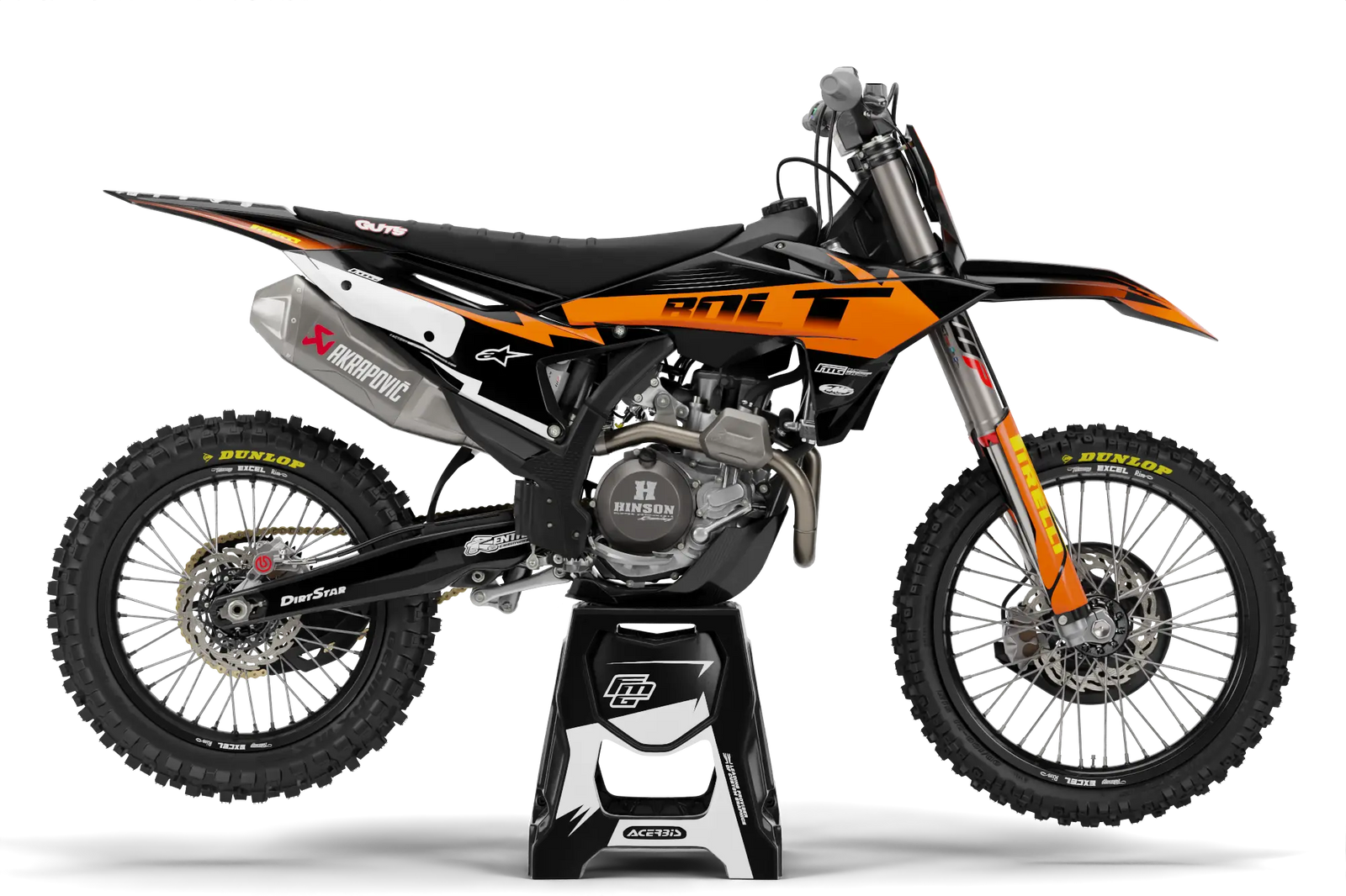 Fits KTM Orange Bolt Graphics Kit No Name No Number