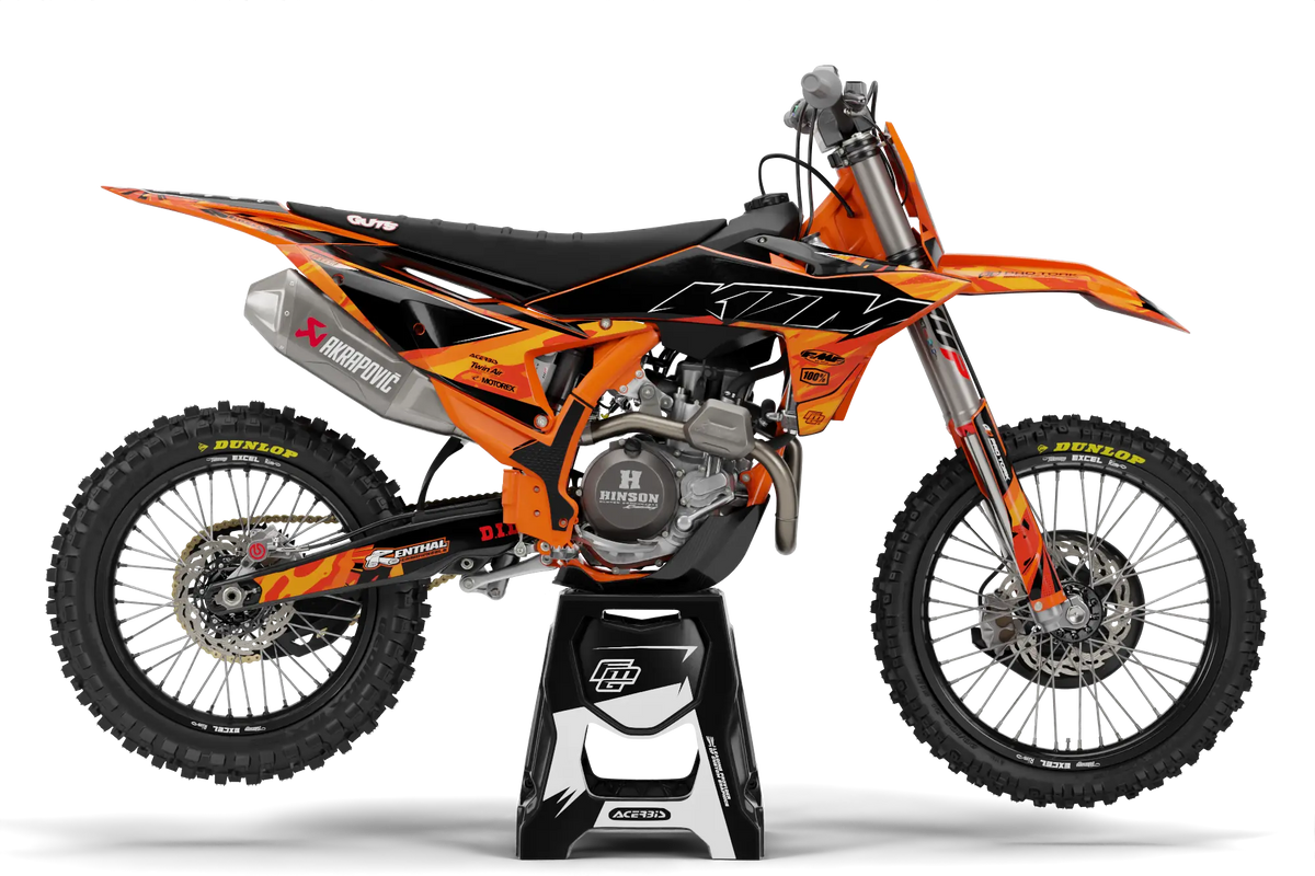 Fits KTM  Orange Comet Graphics Kit No Name No Number