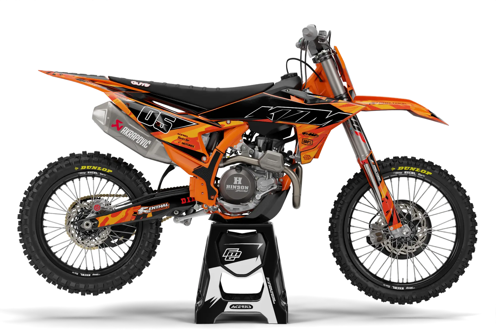 Fits KTM SX / SXF Orange Comet Graphics Kit