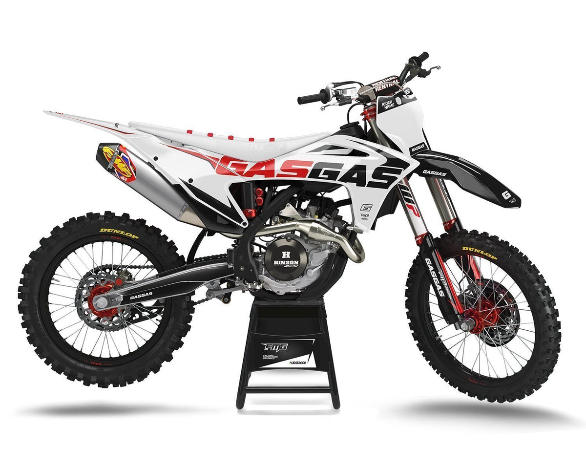 Custom White GAS GAS Graphics Kit