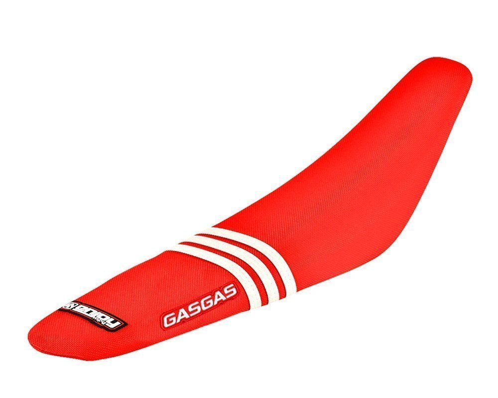 Enjoy GAS GAS TLD Red White Ribbed Seat Cover
