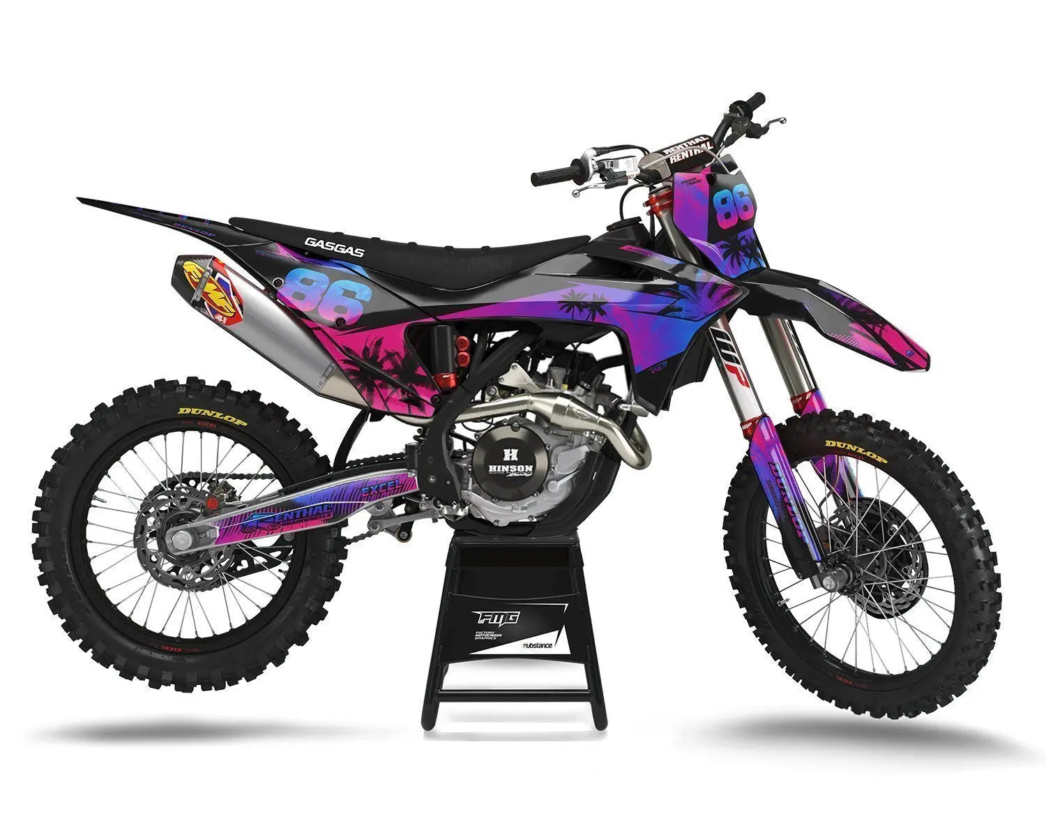 Gas Gas Black Palm Graphics Kit