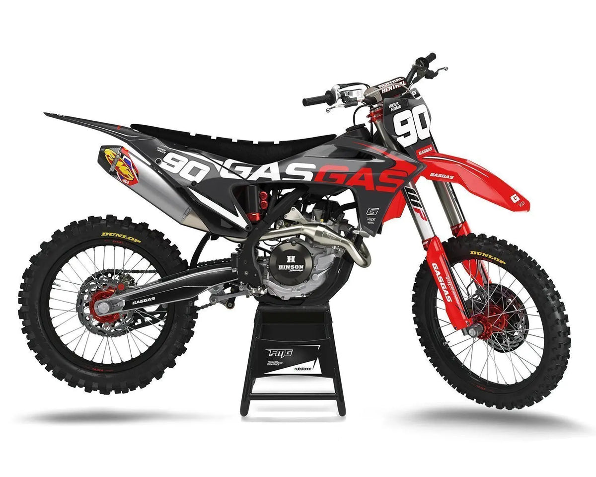 Gas Gas Carbon Strike Grey Graphics Kit