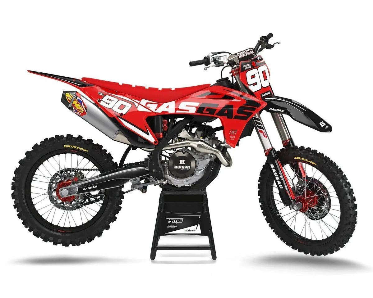 Gas Gas Carbon Strike Red Graphics Kit