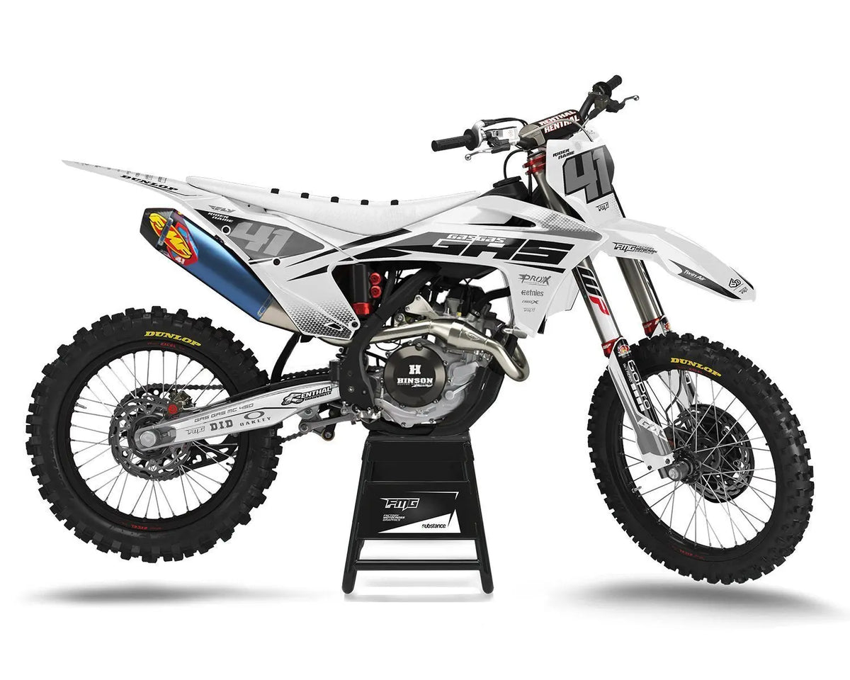 Gas Gas Tazer White Graphics Kit