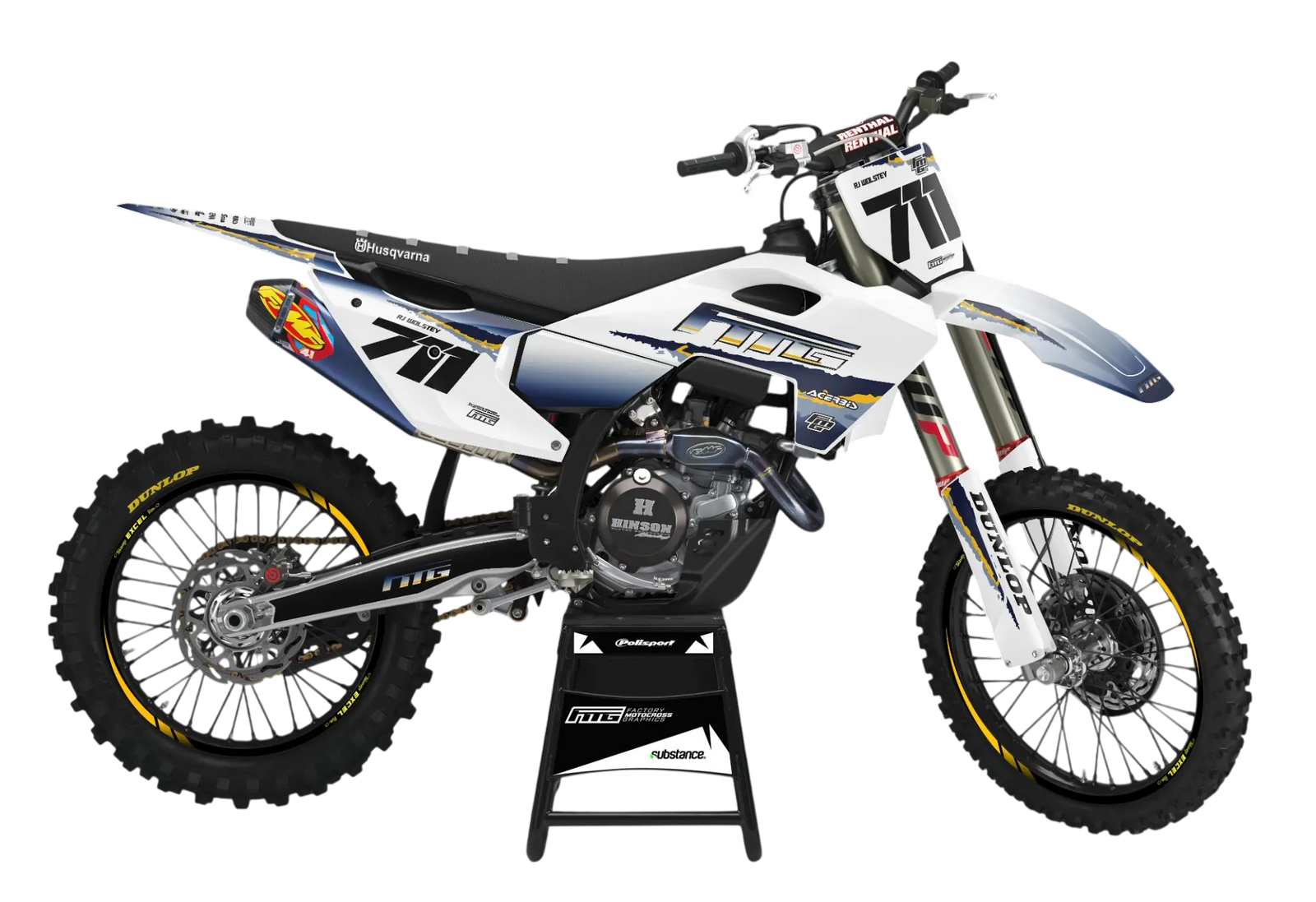 KIT DÉCO D'USINE HUSOVARNA FMG Team Acerbis Blanc