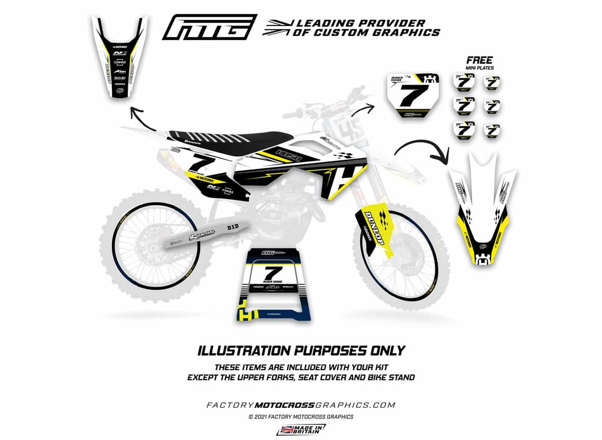 Husqvarna Racing Baby Blue Graphics Kit