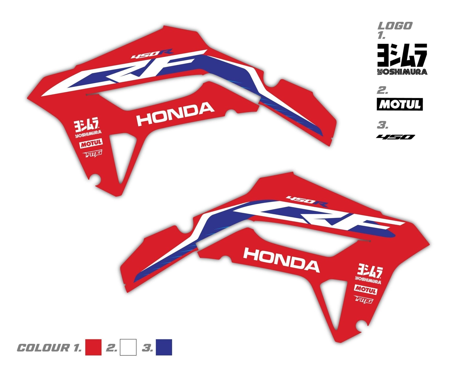 Custom Honda Radiator Scoop Decal