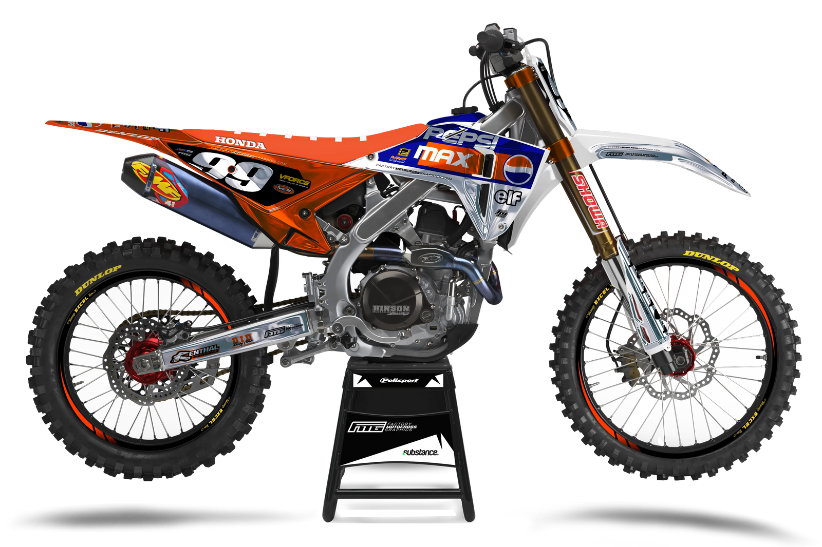 Kit graphique Honda CHROME CRF/CR Elf Evo