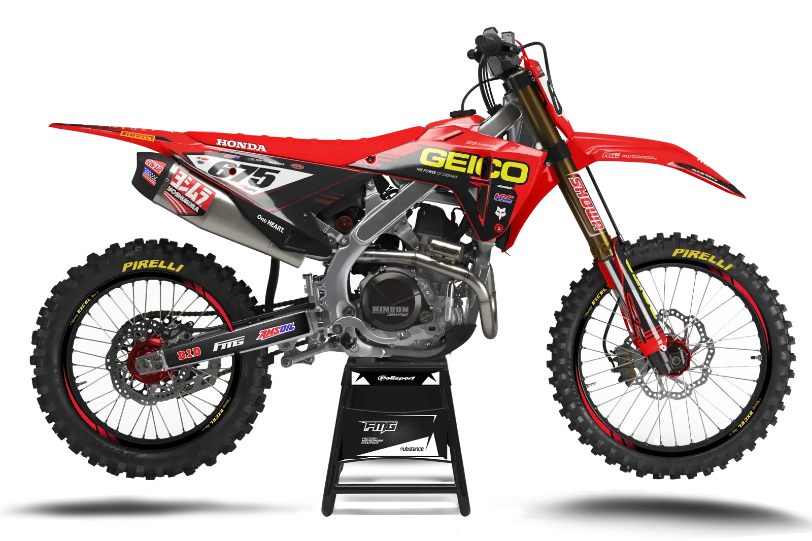 Honda MX Graphics Kit for CRF150 CR XR RX CRF250 CRF450 ...