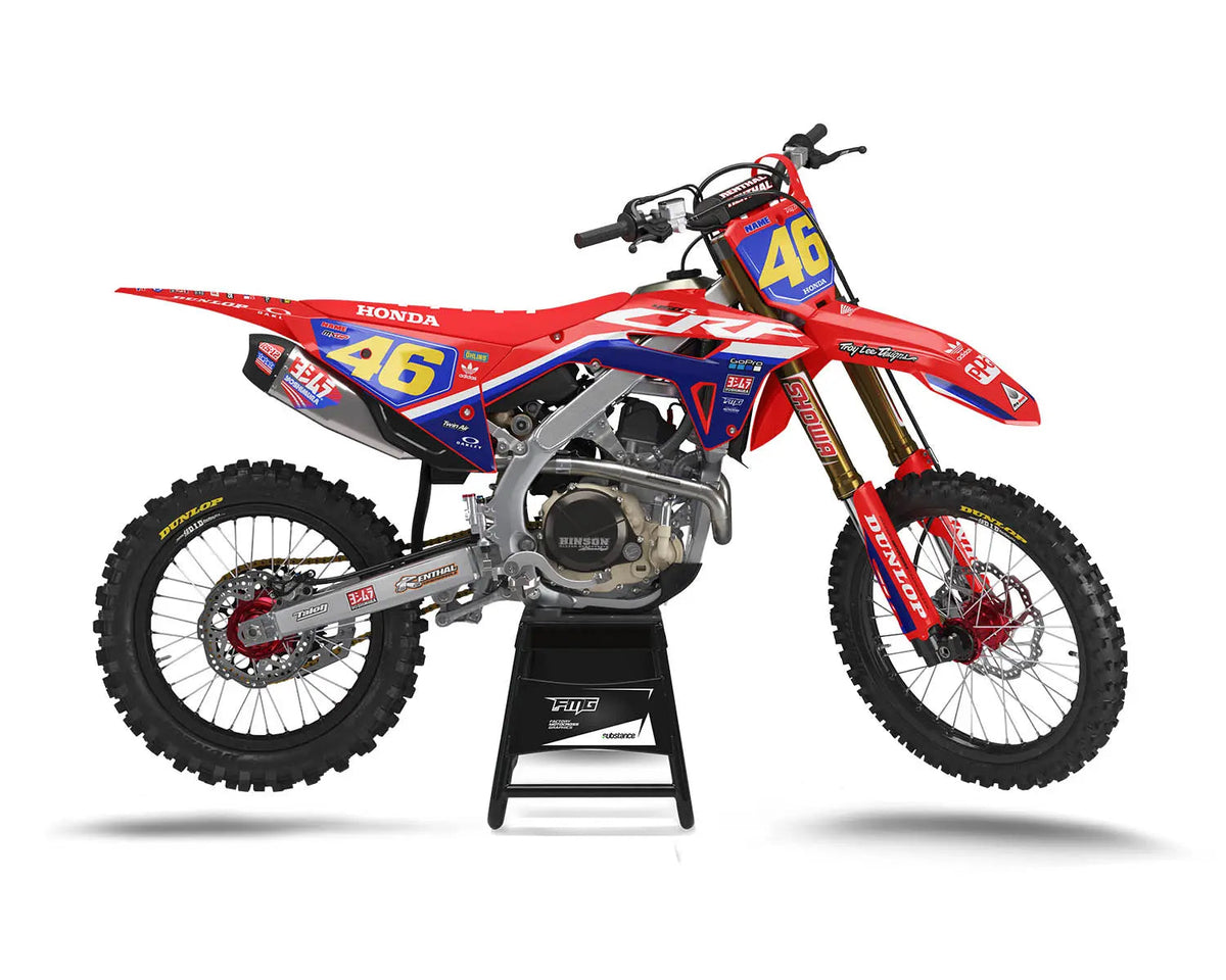 Honda CRF/CR Red Indigo Graphics Kit