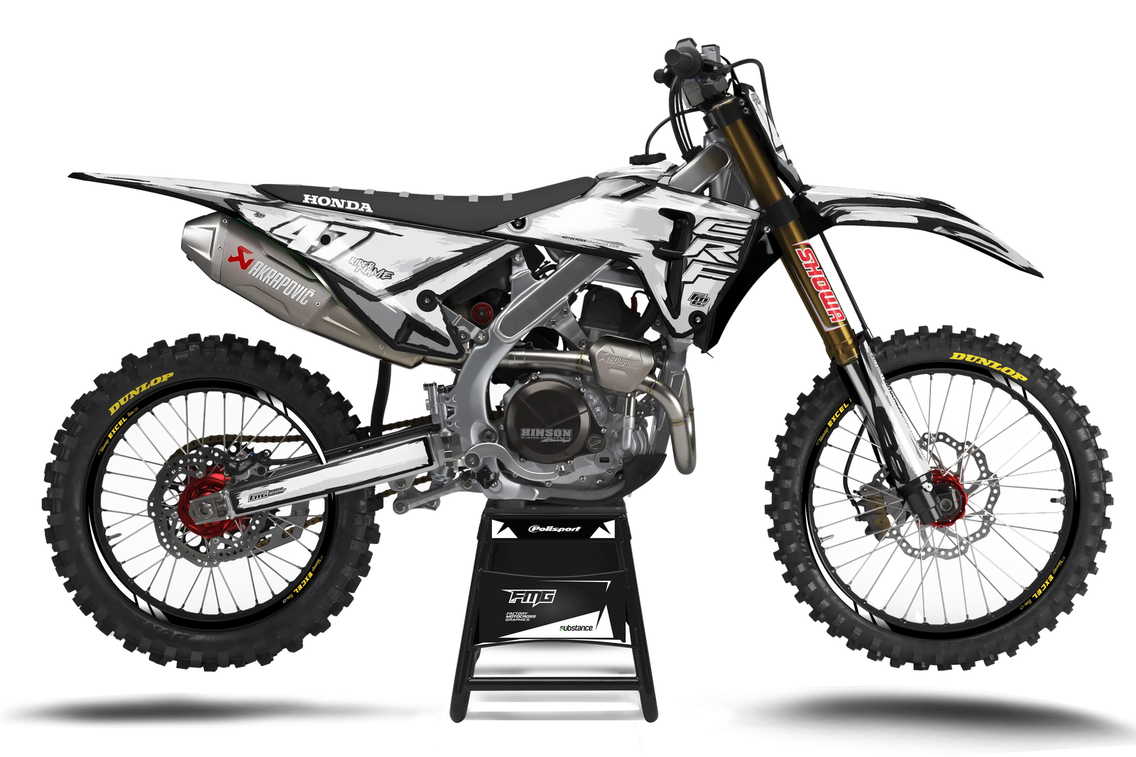 KIT GRAPHIQUE NOIR ET BLANC Honda 2025 TOON.