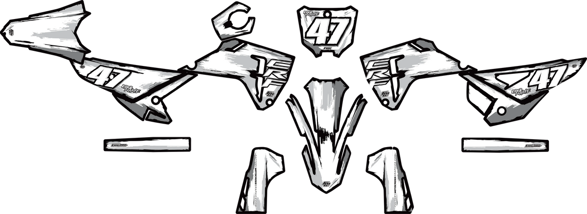Honda TOON BLACK & WHITE GRAPHICS KIT