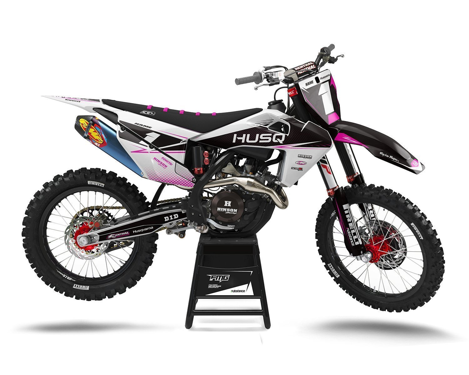 Pink Husqvarna Motocross Decals