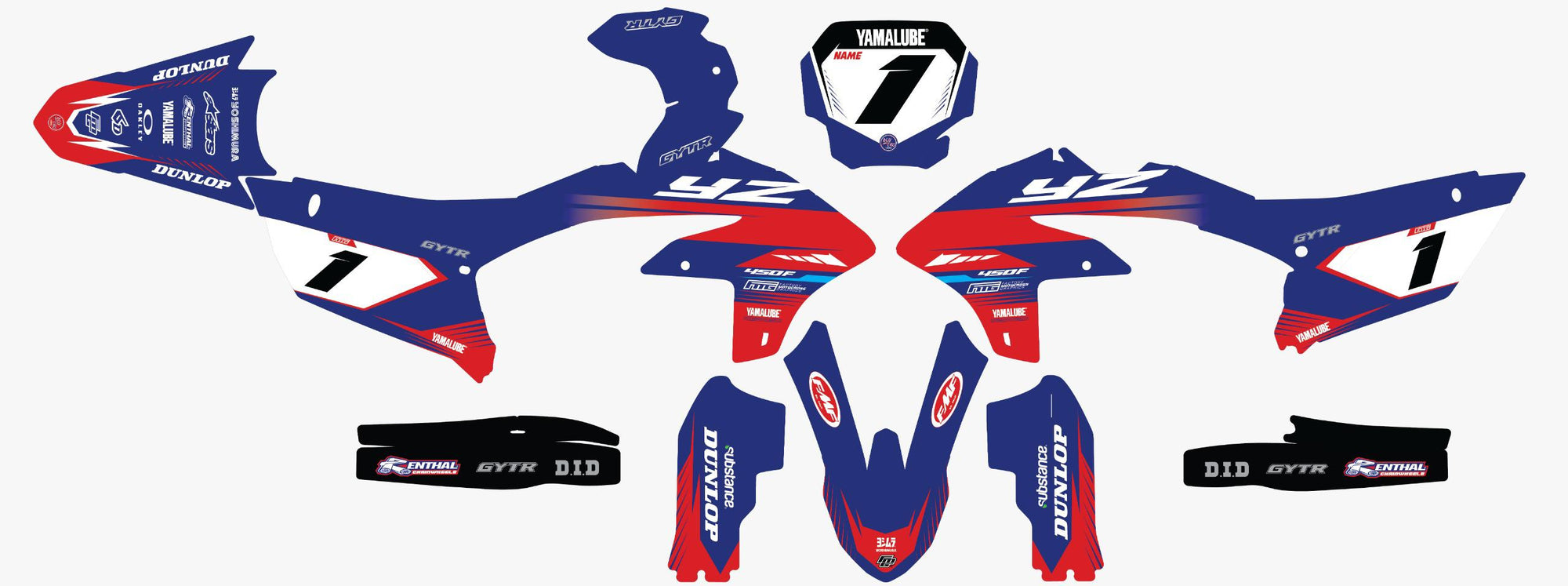 Yamaha Factory Red Graphics Kit