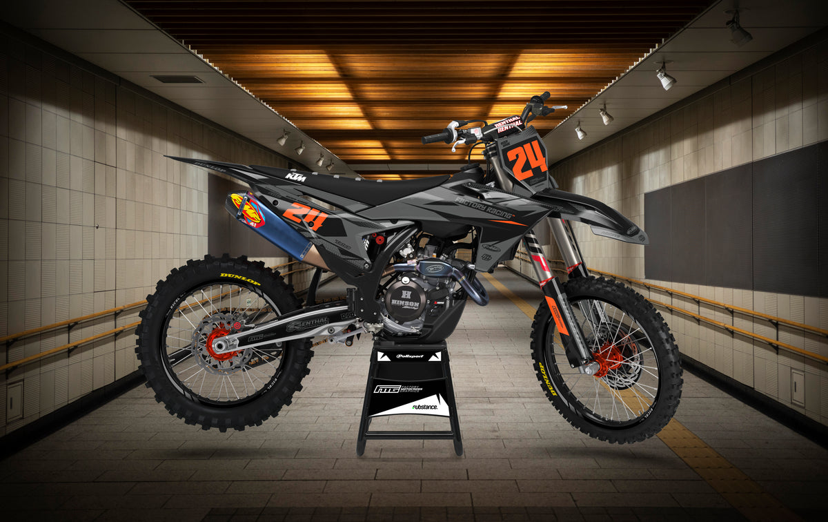 Fits KTM SX / SXF Nardo Grey Syndicate Graphics Kit