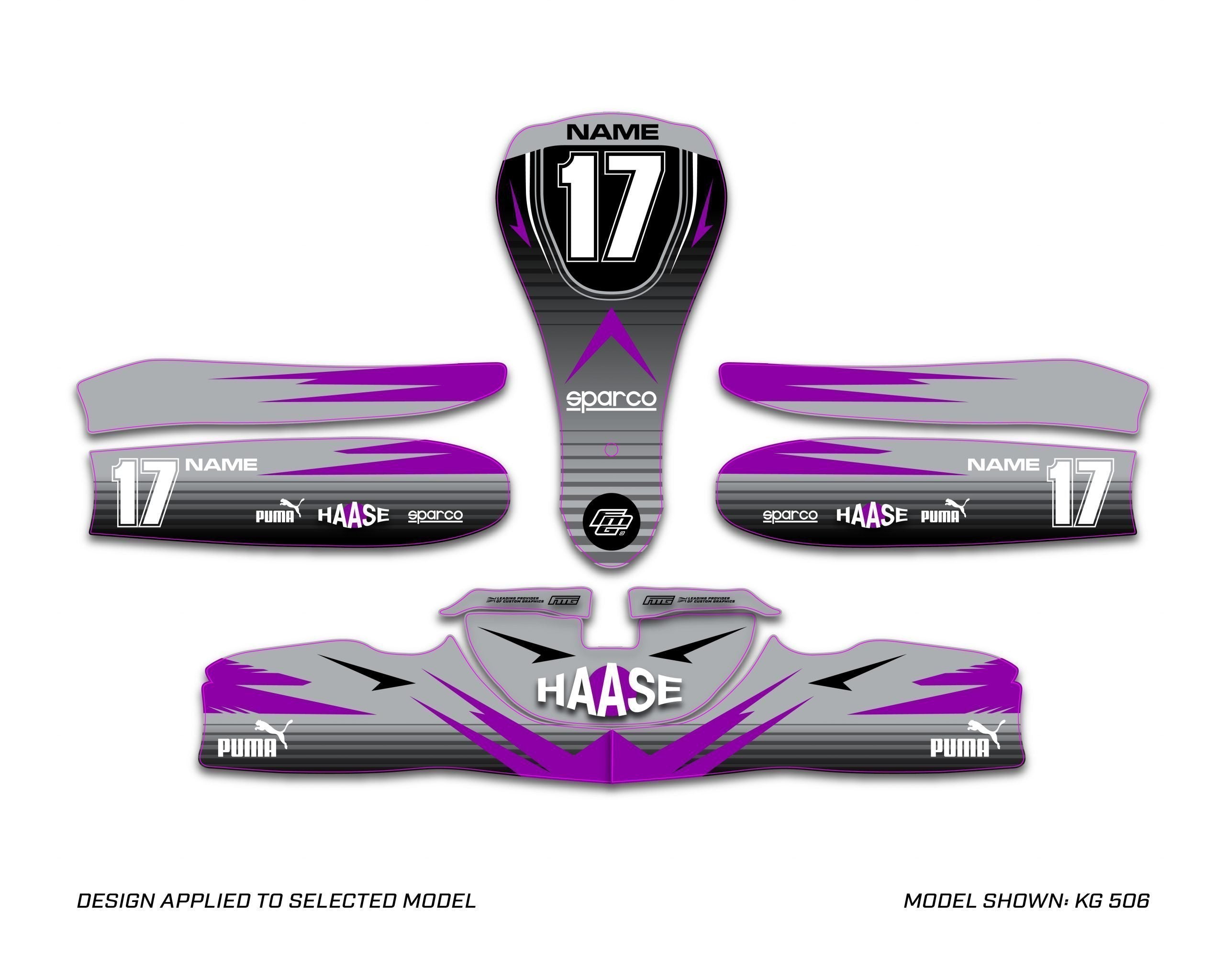 Kit d'autocollants graphiques personnalisés pour kart (pour tous les ...