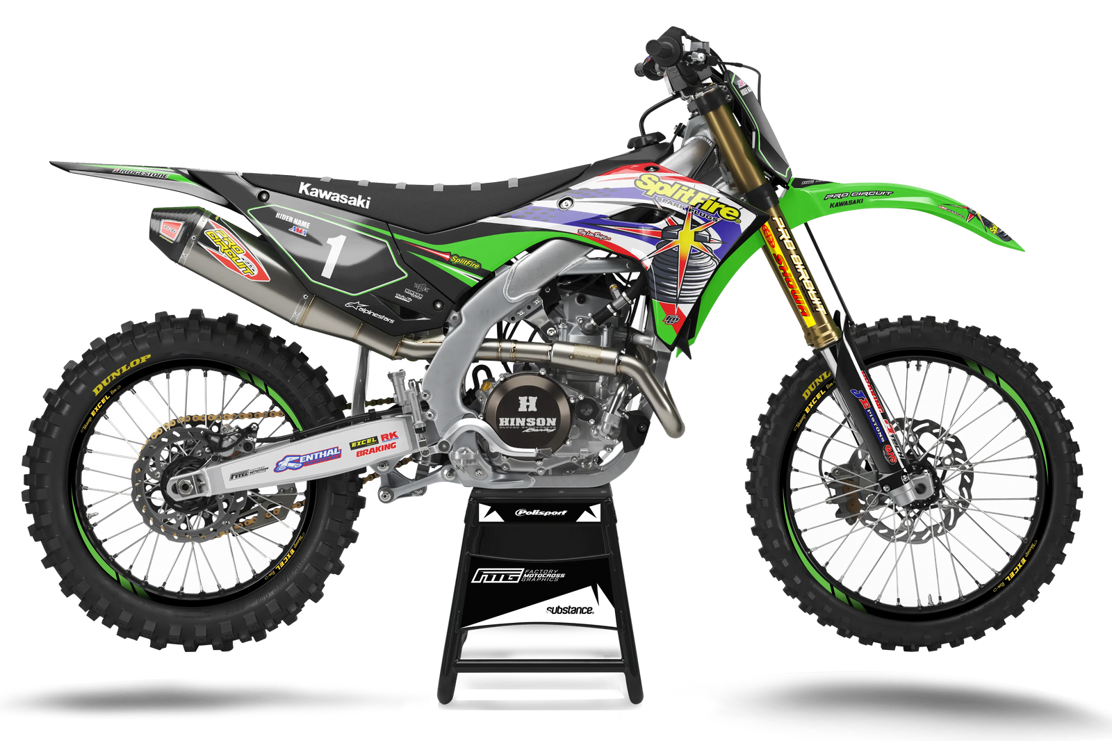 KAWASAKI Splitfire Team GRAPHICS Kit