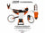 KTM SX / SXF Volta Blue Orange Graphics Kit