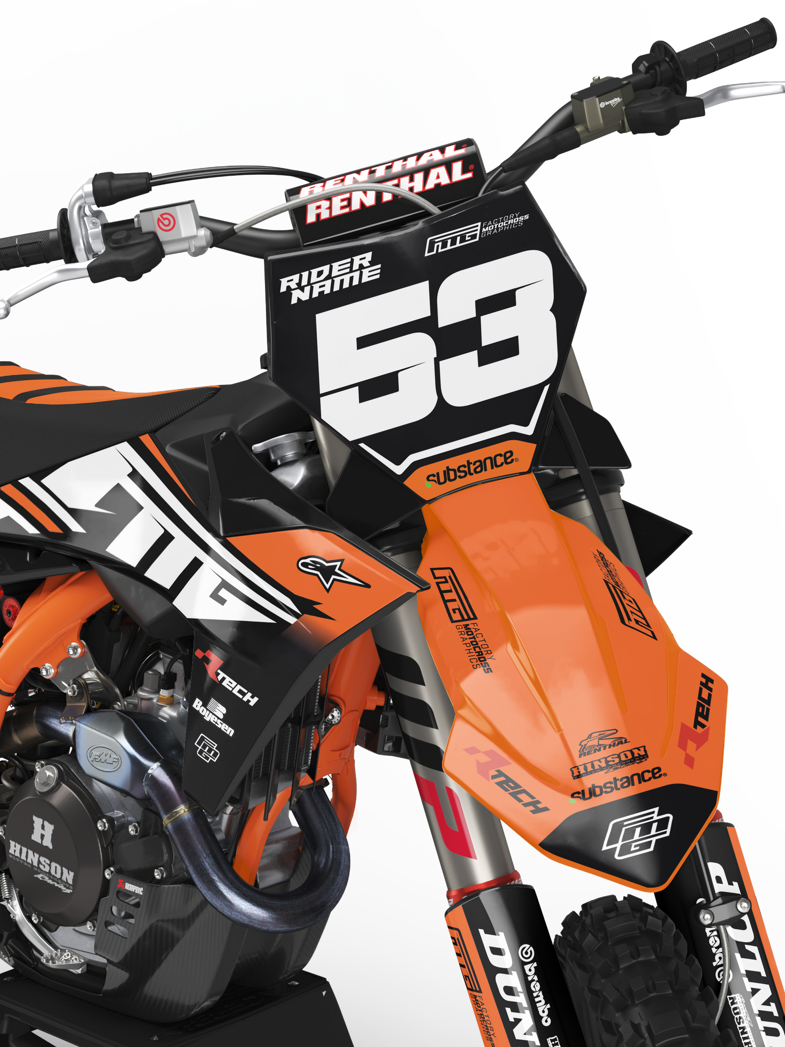 Fits KTM  Hybrid Factory Graphics Kit