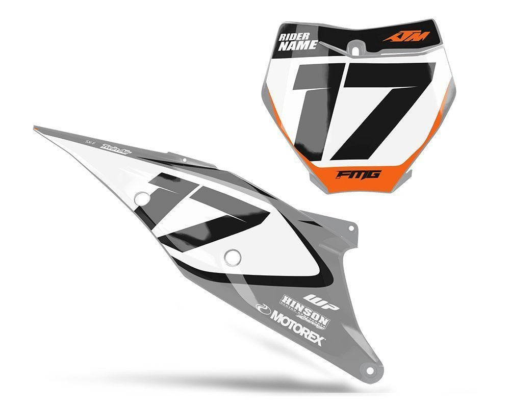 Fits KTM Grey MX Graphics Number Board