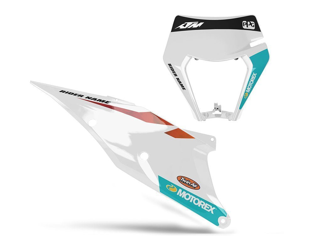 Fits KTM 2025  Enduro White Factory Backgrounds