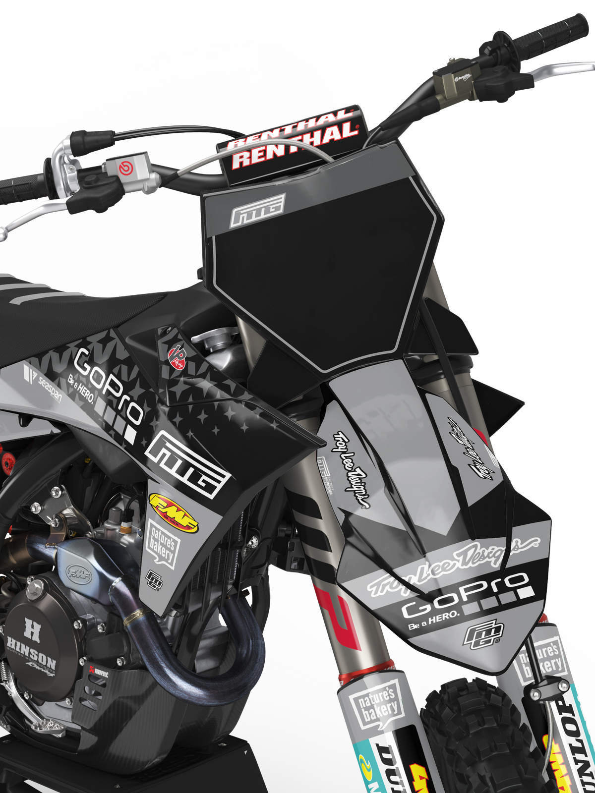 Fits KTM GoPro  Grey Factory Graphics Kit