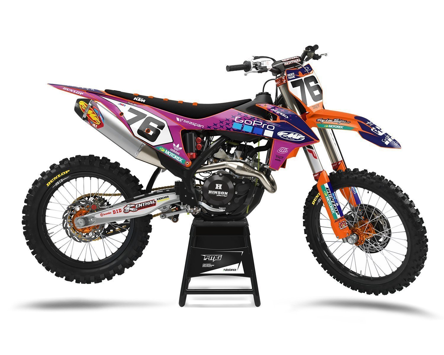 Fits KTM Go Pro Natures Bakery Troy Lee Designs