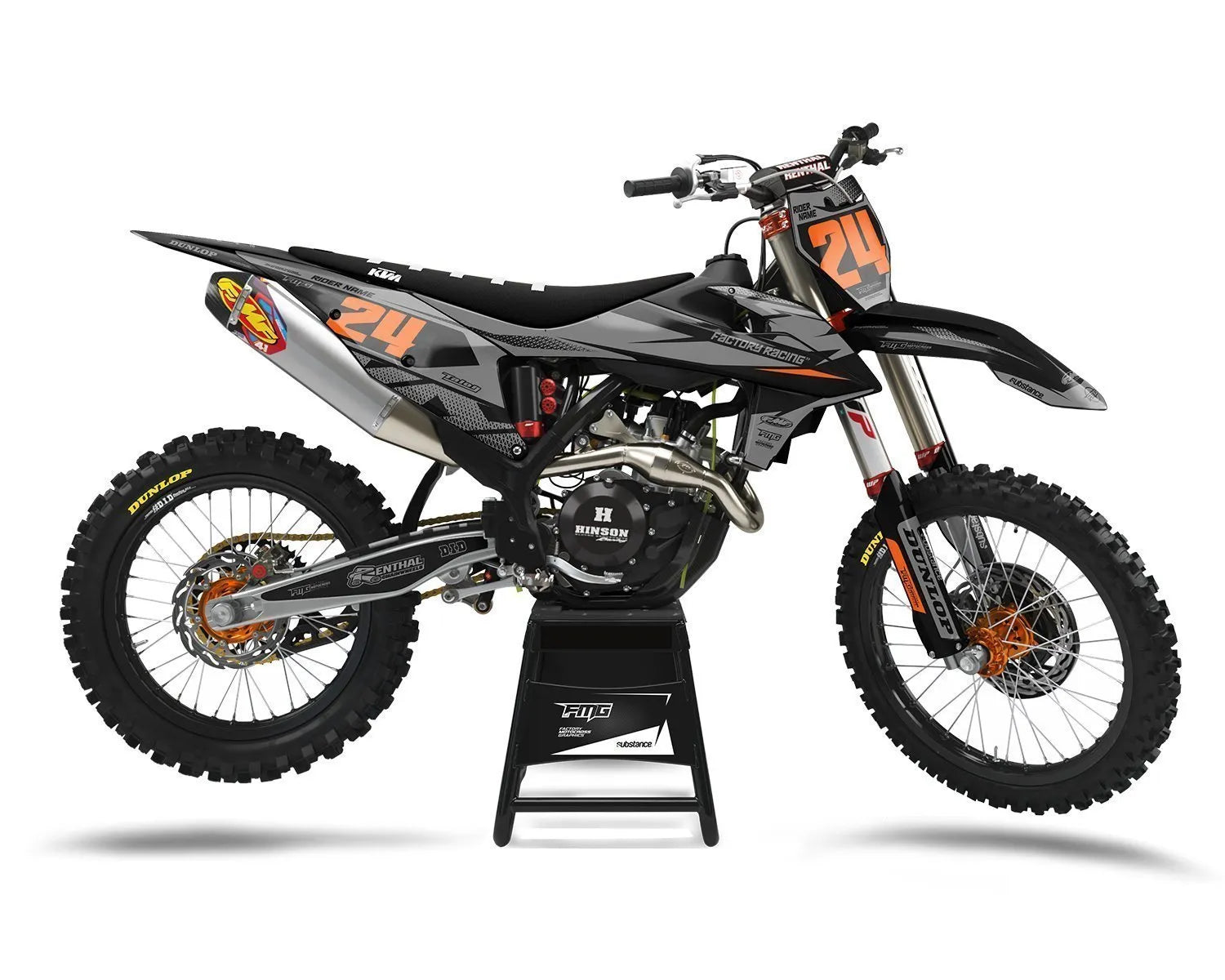 Grey Fits KTM SX SXF EXC EXCF Graphic Decal Kits