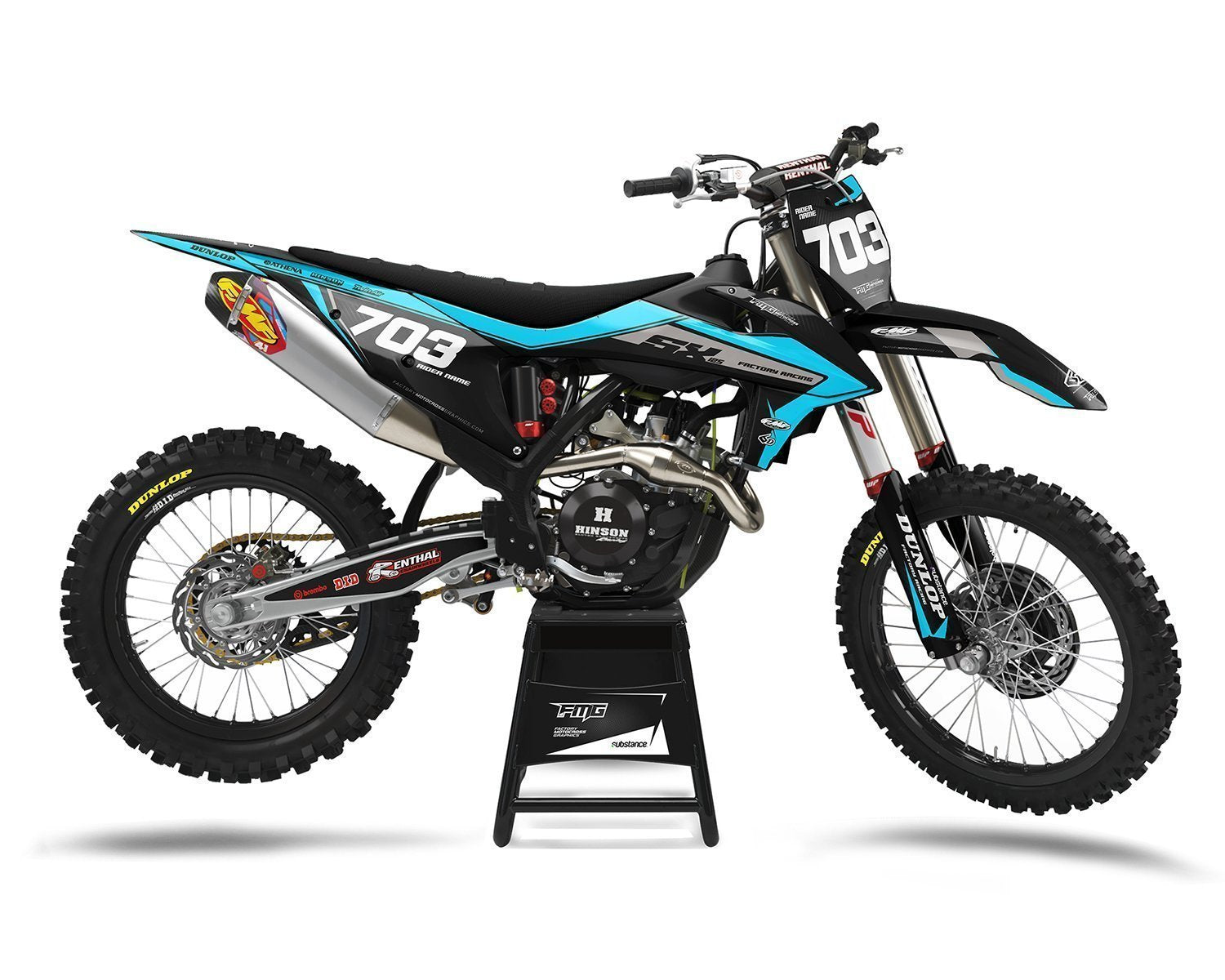 Blue Fits KTM MX Graphic Kit