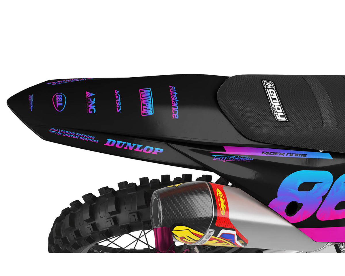 Fits KTM SX / SXF Black Palm Graphics Kit