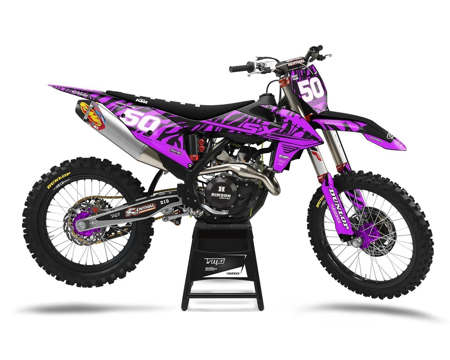 Purple KTM MX Decals