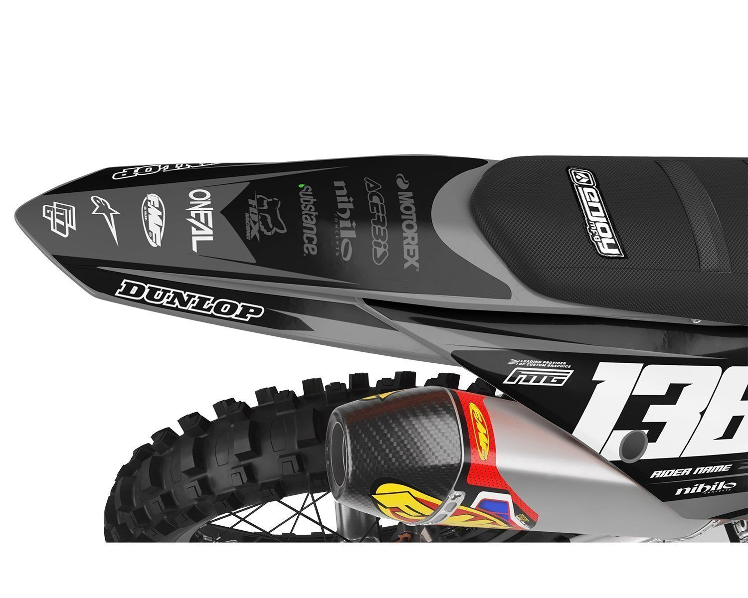 Fits KTM SX / SXF Grey Vision Graphics Kit