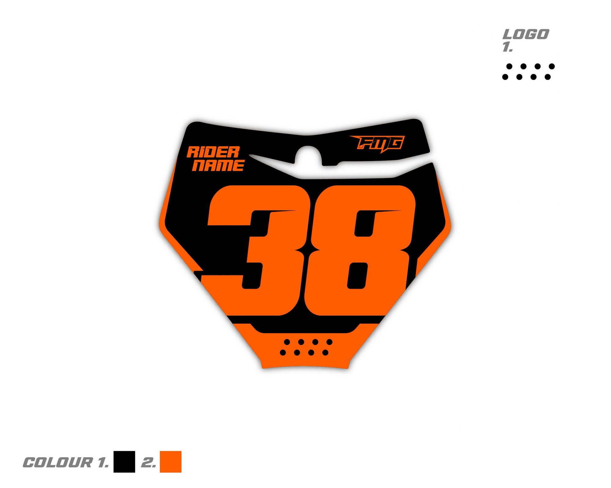 KTM Front Number Board Decals