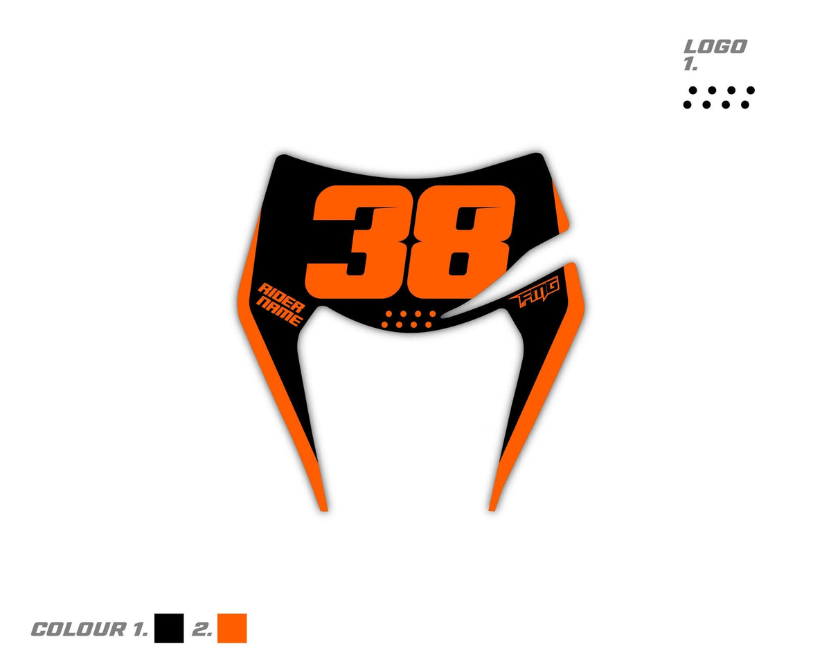 Fits KTM Enduro Headlight Mask Graphic