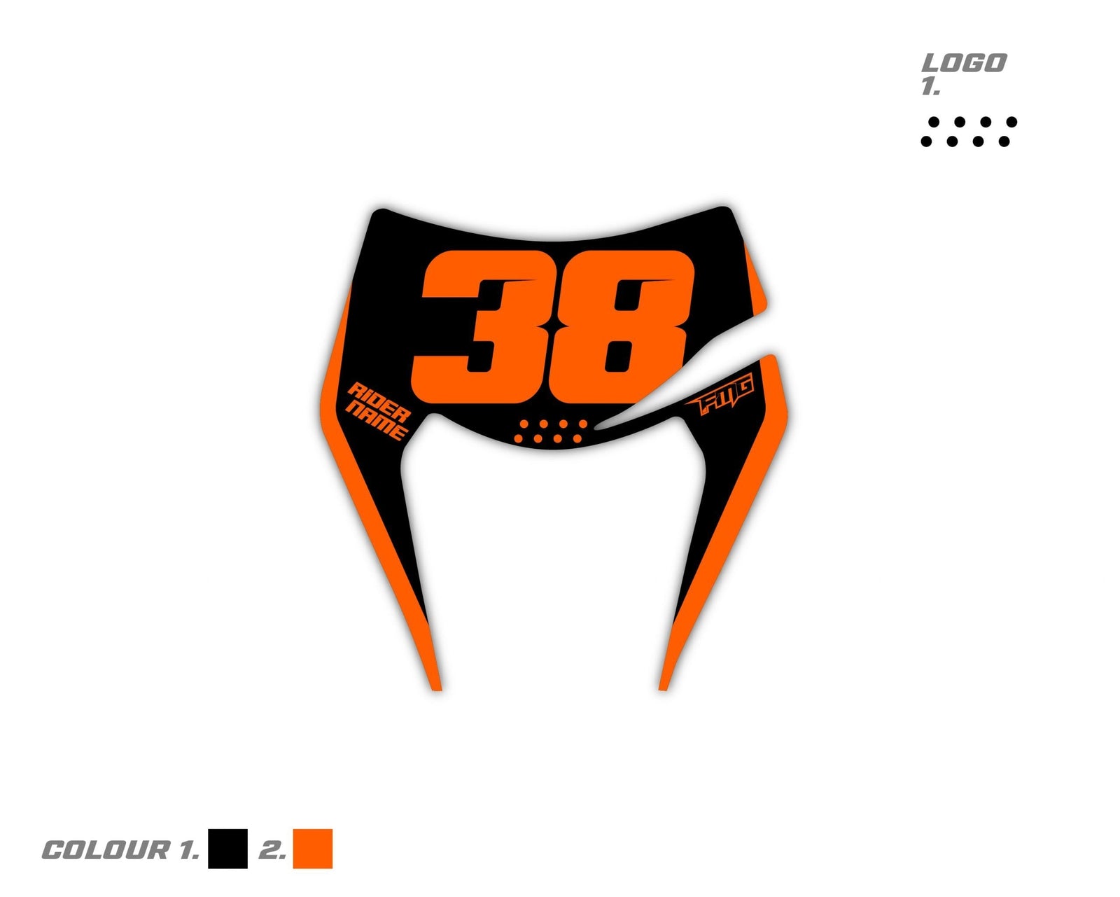 Fits KTM Enduro Headlight Mask Graphic