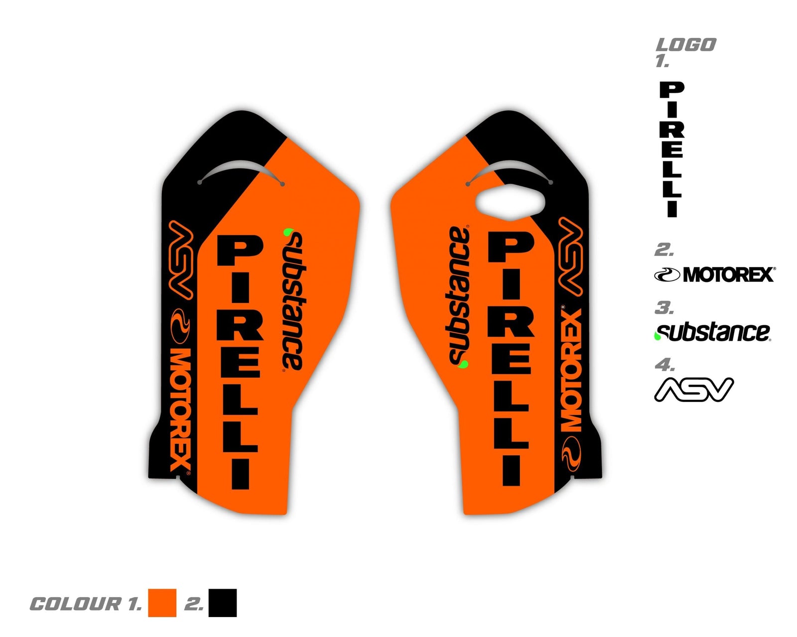 Fits KTM Lower Fork Guard Graphics