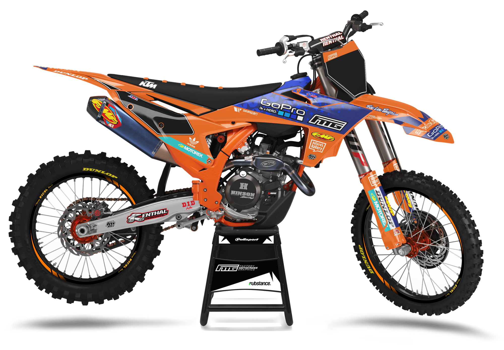 FMG GoPro KTM SX / SXF Orange Factory Graphics Kit