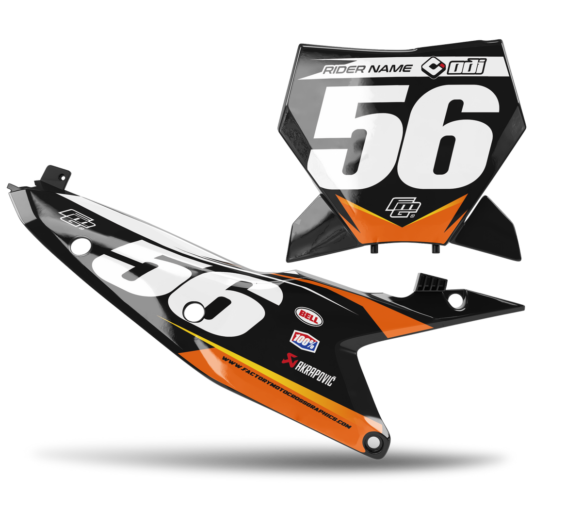 Fits KTM FUSION BLACK &amp; ORANGE FACTORY BACKGROUNDS