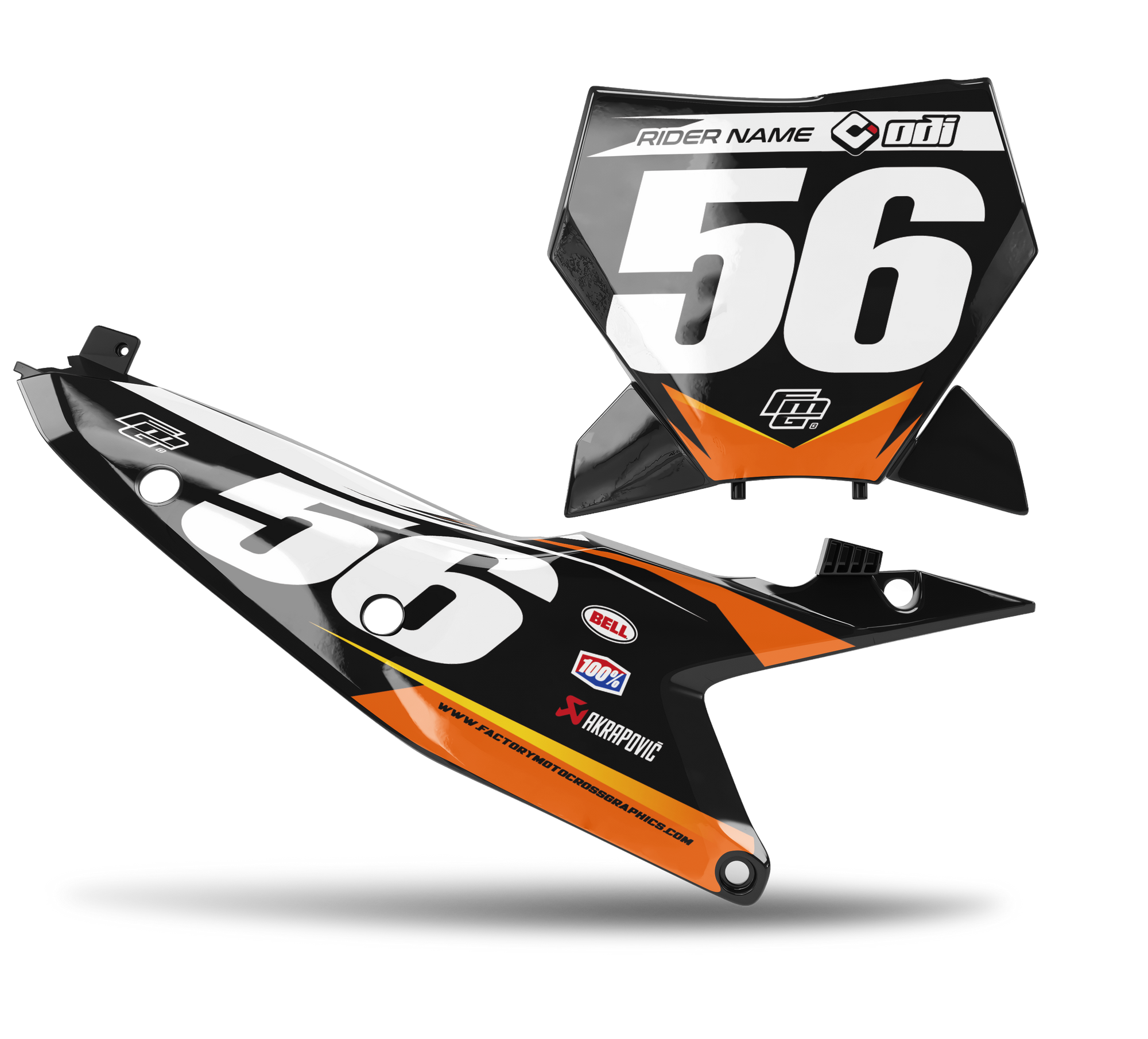 Fits KTM FUSION BLACK & ORANGE FACTORY BACKGROUNDS