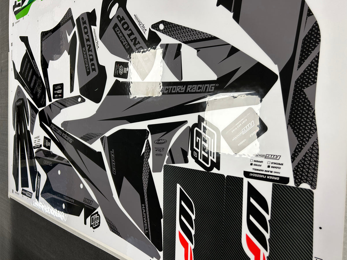 Fits KTM SX / SXF Nardo Grey Syndicate Graphics Kit