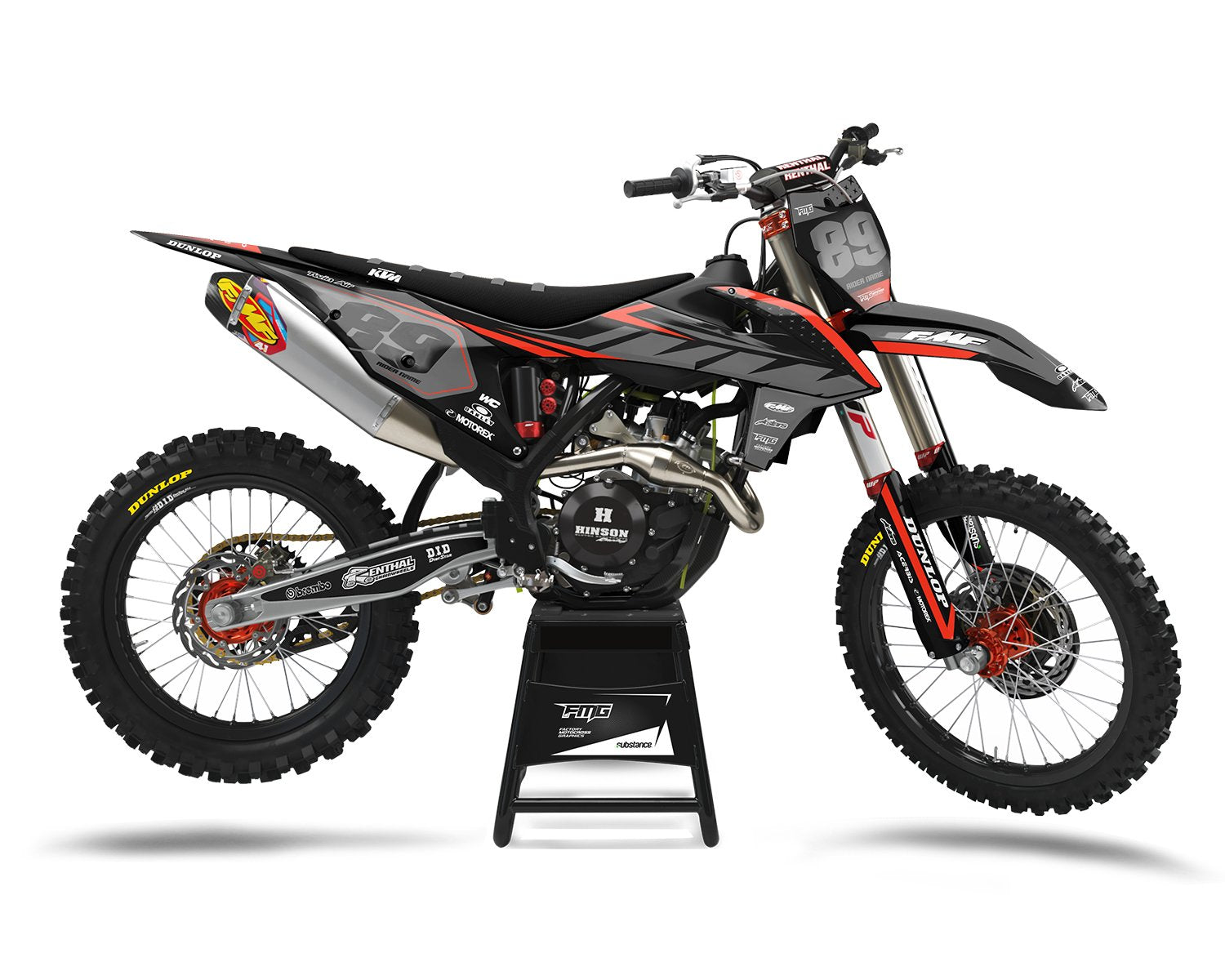 Fits KTM SX / SXF Orange Shadow Graphics Kit