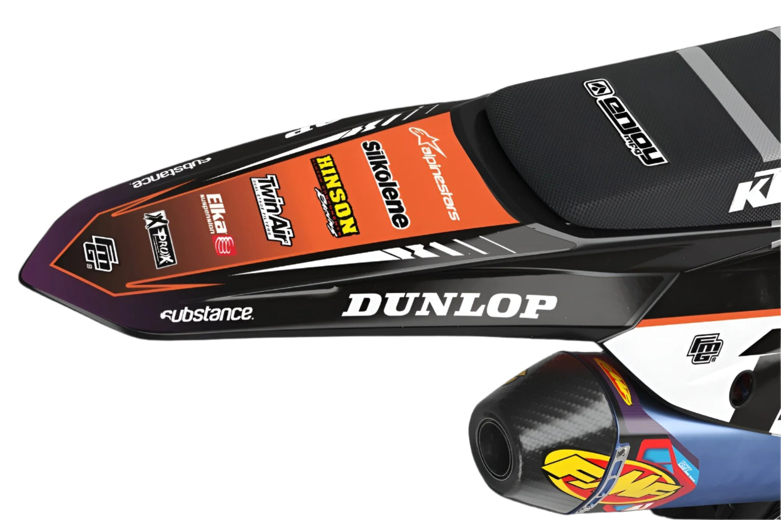 Fits KTM  Velocity Purple Black & Orange Graphics Kit