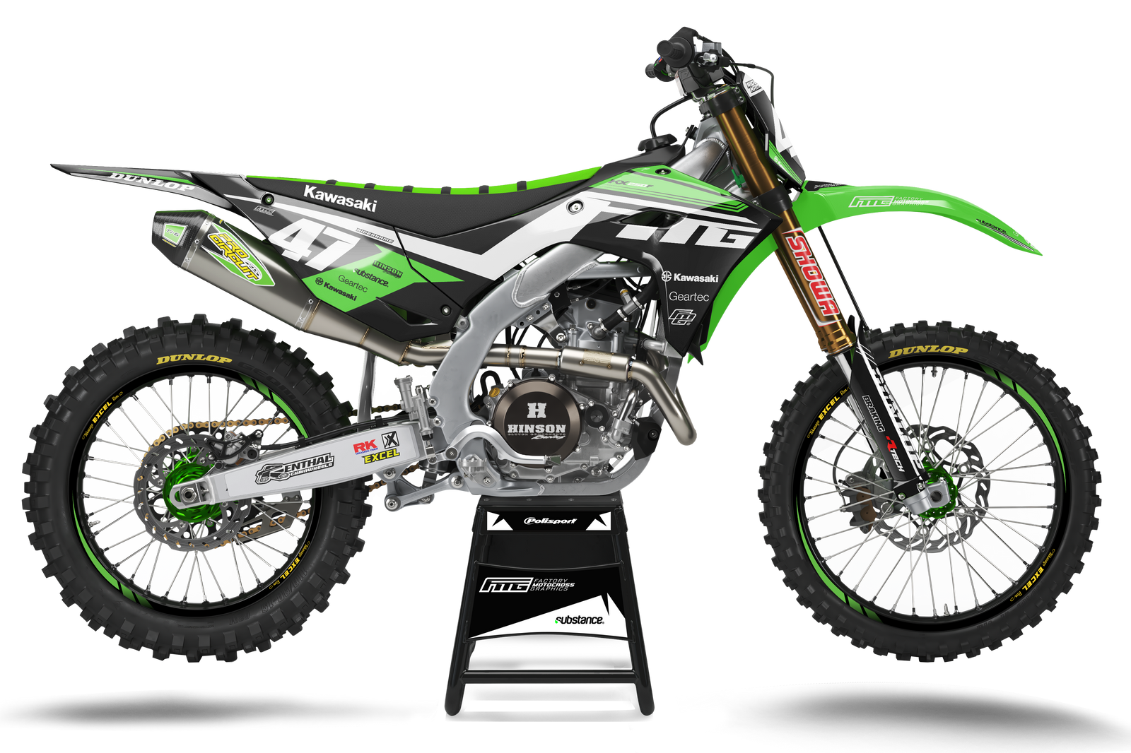 Kawasaki Hybrid Factory Graphics Kit