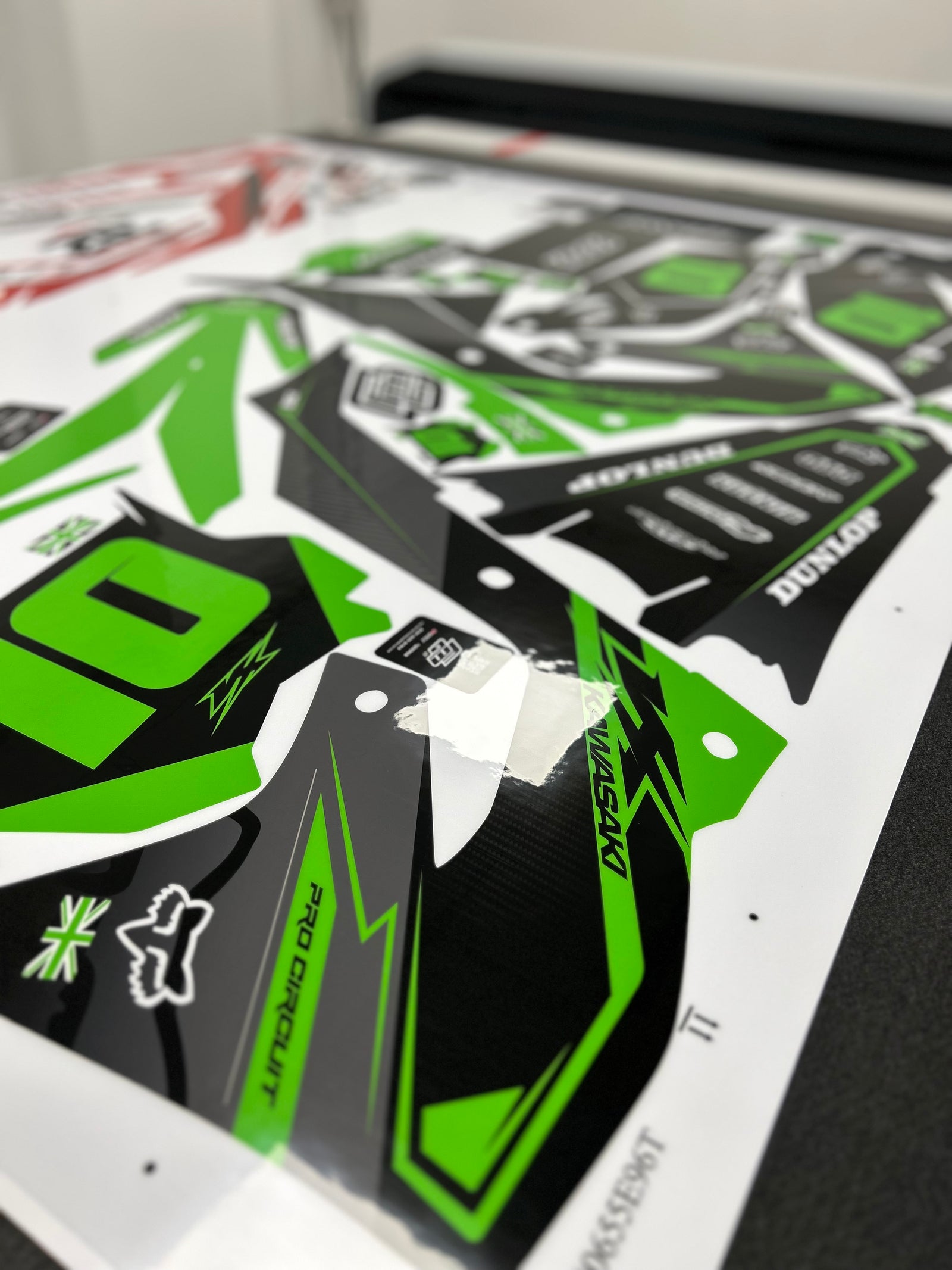 Kawasaki Carbon Green Graphics Kit